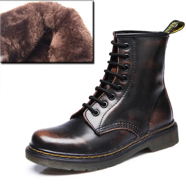 2019 Boots Women Genuine Leather Shoes For Winter Boots