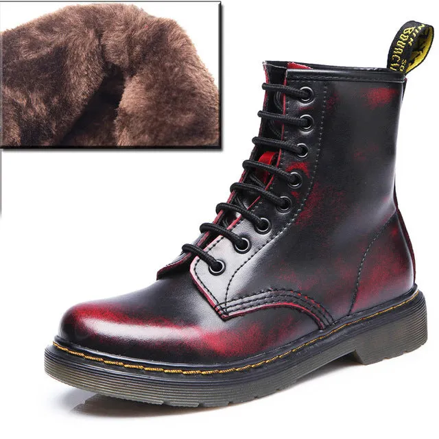 2019 Boots Women Genuine Leather Shoes For Winter Boots