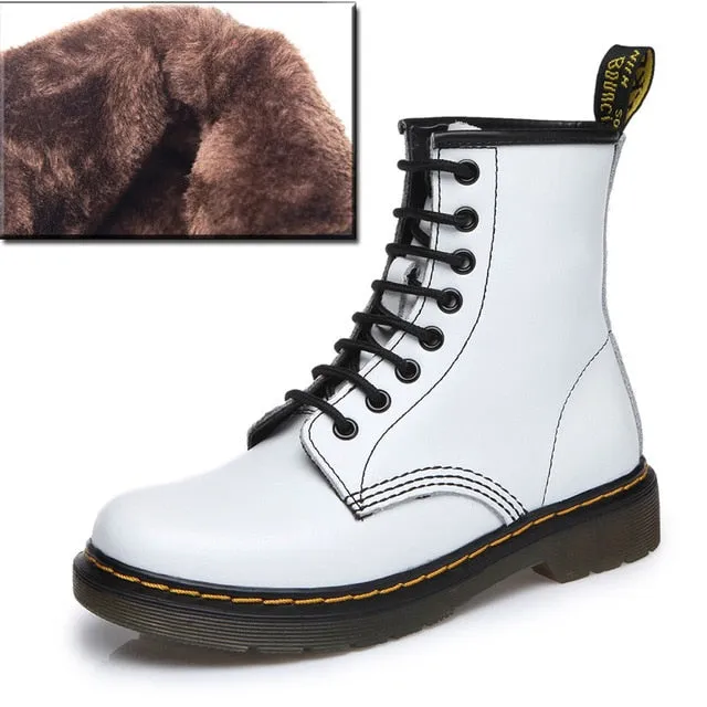 2019 Boots Women Genuine Leather Shoes For Winter Boots