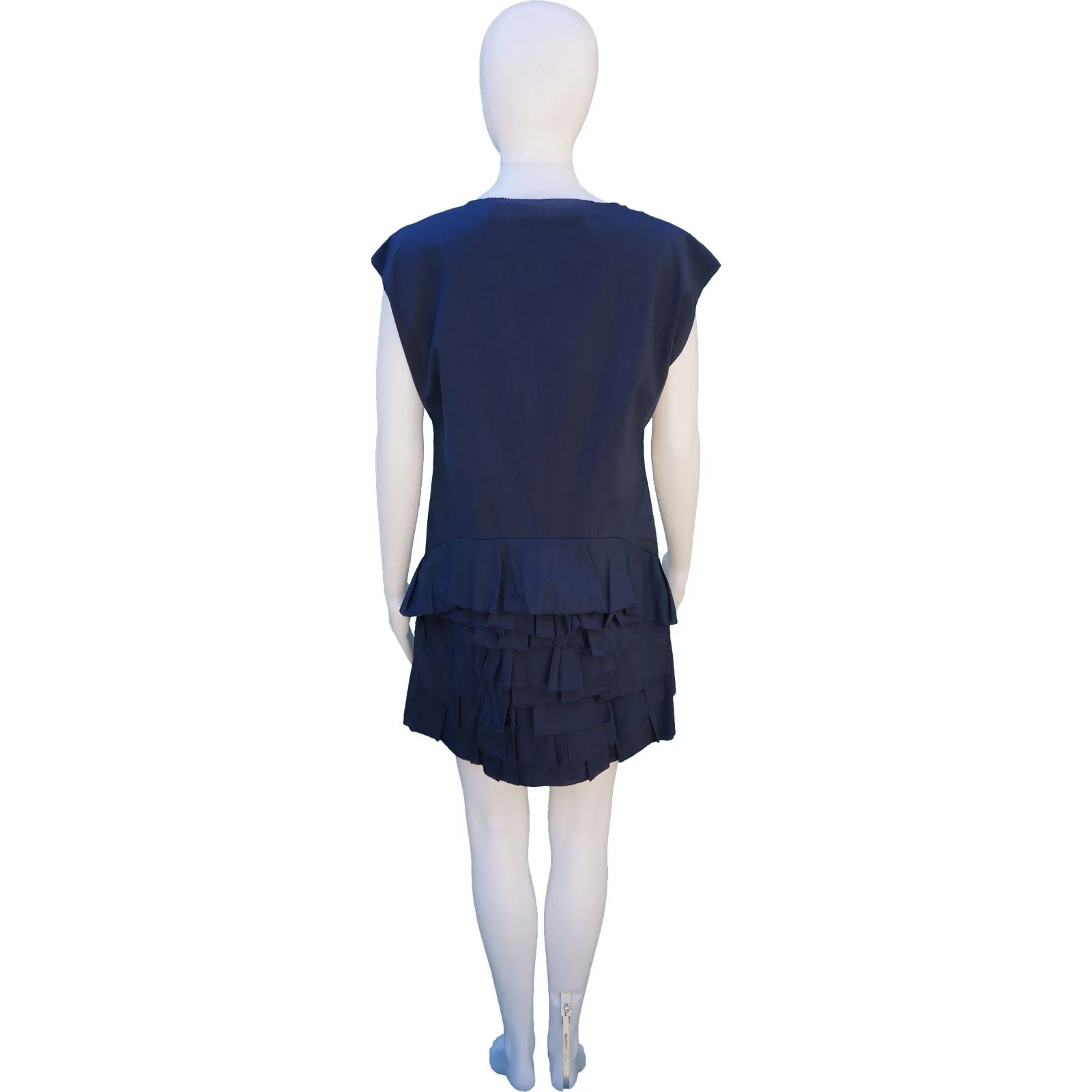 3.1 PHILLIP LIM SLEEVLESS DRESS WITH RUFFLE ACCENT