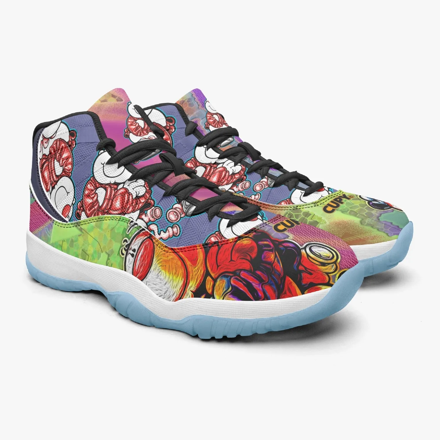 522.  AJ11 CUPY Basketball Sneakers -Blue Sole