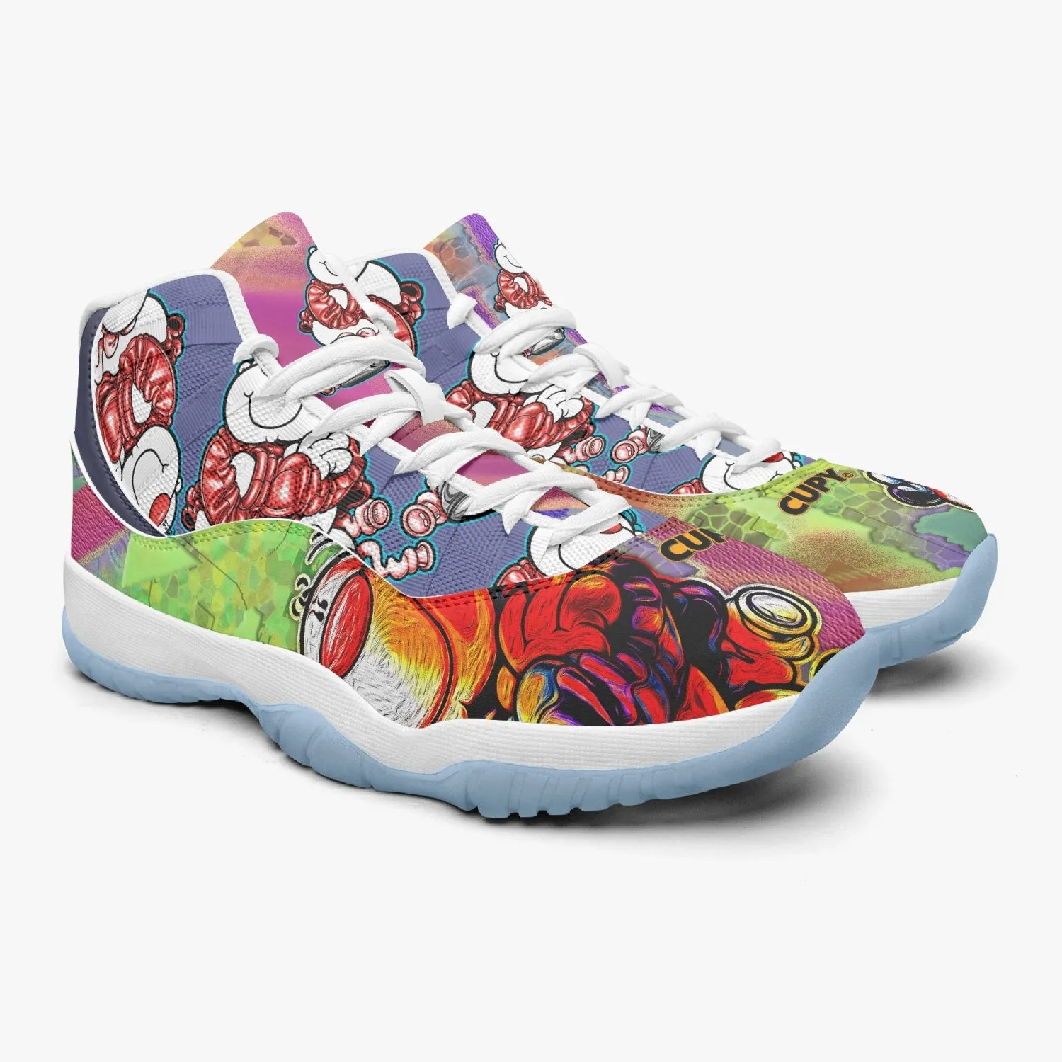 522.  AJ11 CUPY Basketball Sneakers -Blue Sole