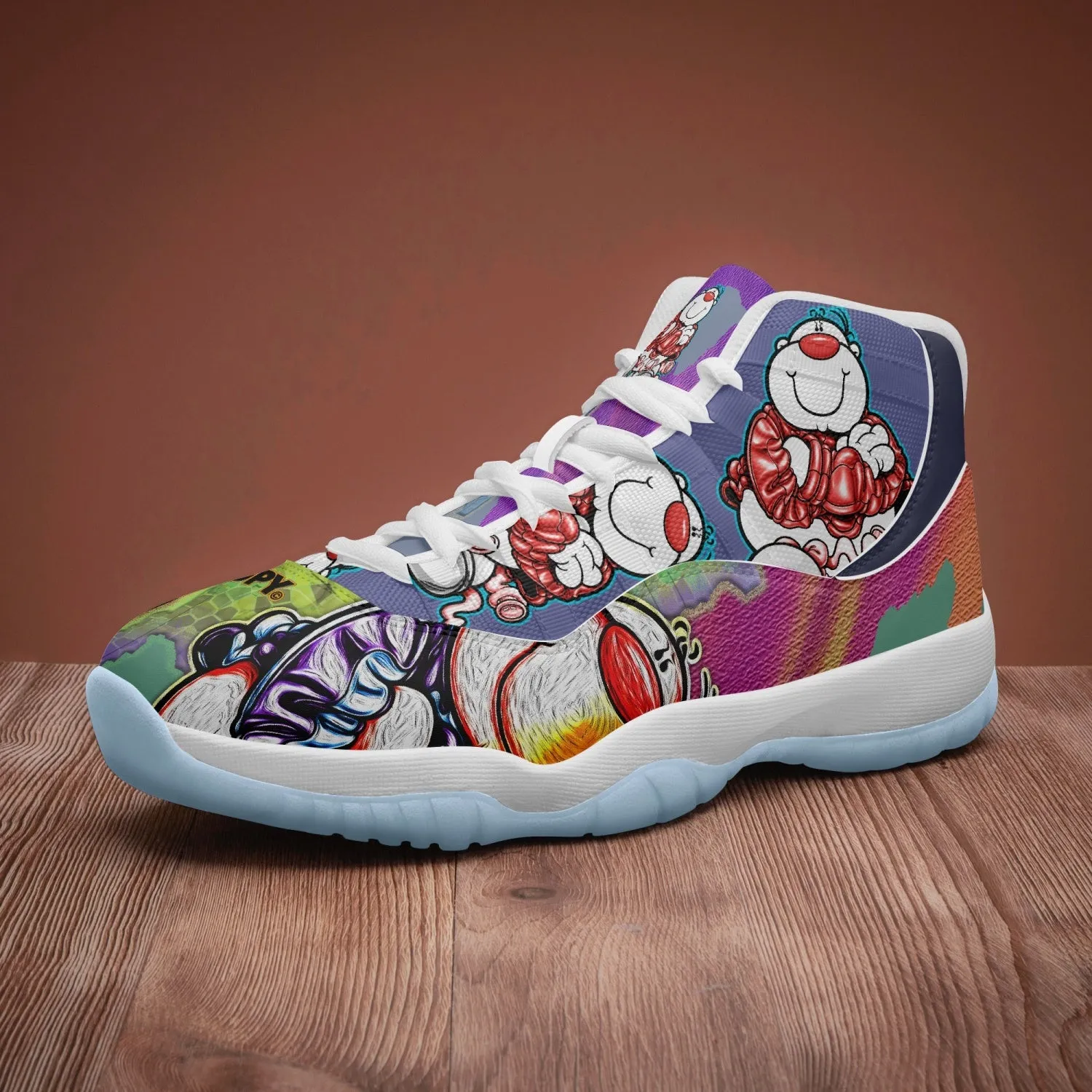 522.  AJ11 CUPY Basketball Sneakers -Blue Sole