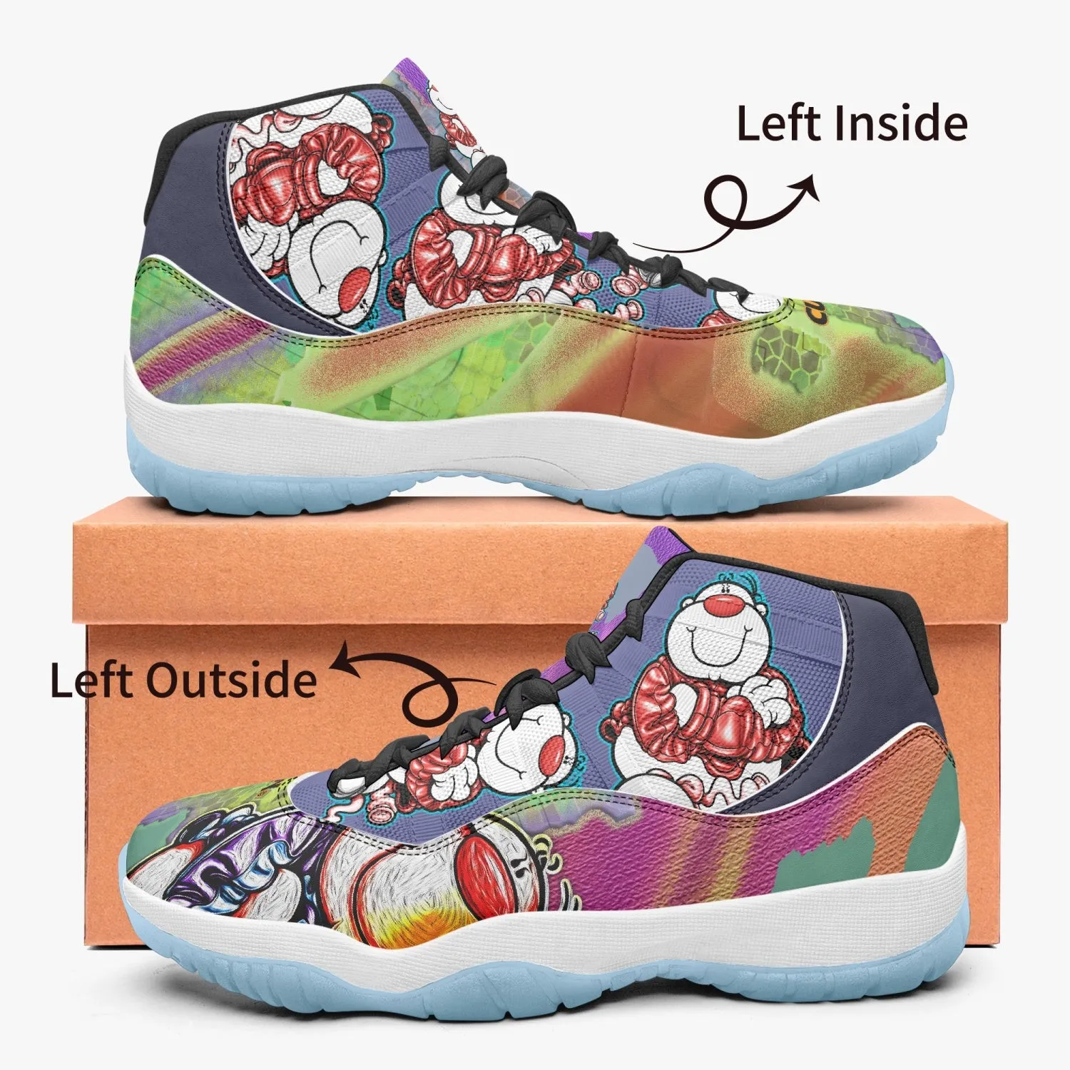 522.  AJ11 CUPY Basketball Sneakers -Blue Sole