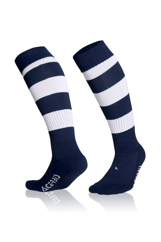 ACERBIS DOUBLE SOCKS BLUE WHITE [Pack of 5]