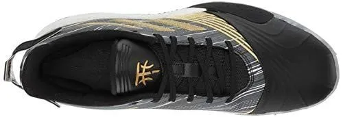 adidas Men's TMAC Millennium Basketball Shoe, Black/Gold Metallic/Dark Heather Solid Grey, 11 M US
