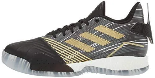 adidas Men's TMAC Millennium Basketball Shoe, Black/Gold Metallic/Dark Heather Solid Grey, 11 M US
