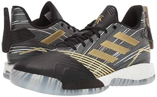 adidas Men's TMAC Millennium Basketball Shoe, Black/Gold Metallic/Dark Heather Solid Grey, 11 M US