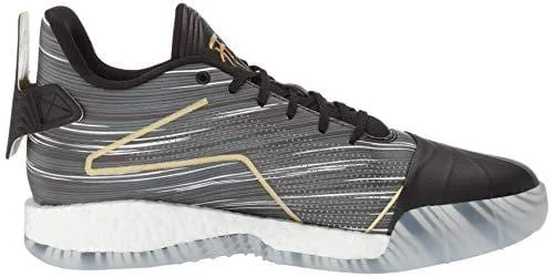 adidas Men's TMAC Millennium Basketball Shoe, Black/Gold Metallic/Dark Heather Solid Grey, 11 M US