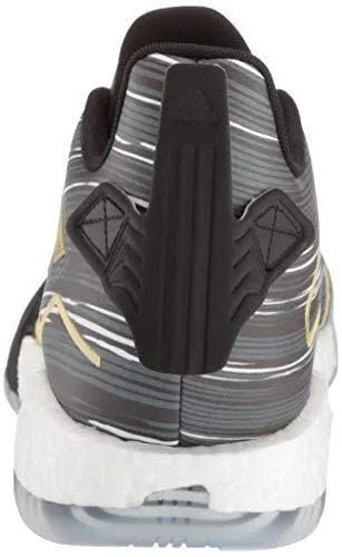 adidas Men's TMAC Millennium Basketball Shoe, Black/Gold Metallic/Dark Heather Solid Grey, 11 M US
