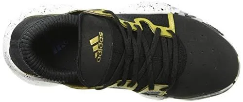 adidas Unisex Pro Vision Basketball Shoe, Black/White/Gold Metallic, 7 M US Big Kid