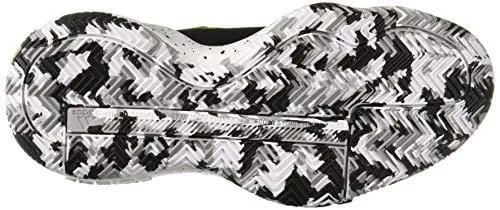 adidas Unisex Pro Vision Basketball Shoe, Black/White/Gold Metallic, 7 M US Big Kid