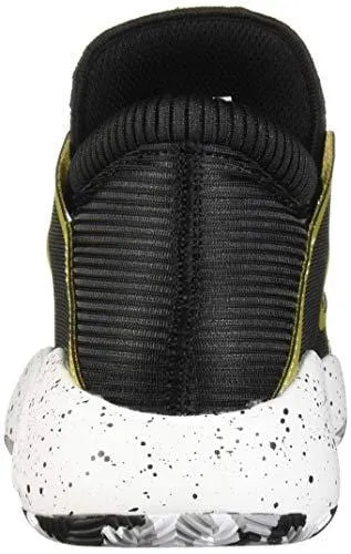 adidas Unisex Pro Vision Basketball Shoe, Black/White/Gold Metallic, 7 M US Big Kid