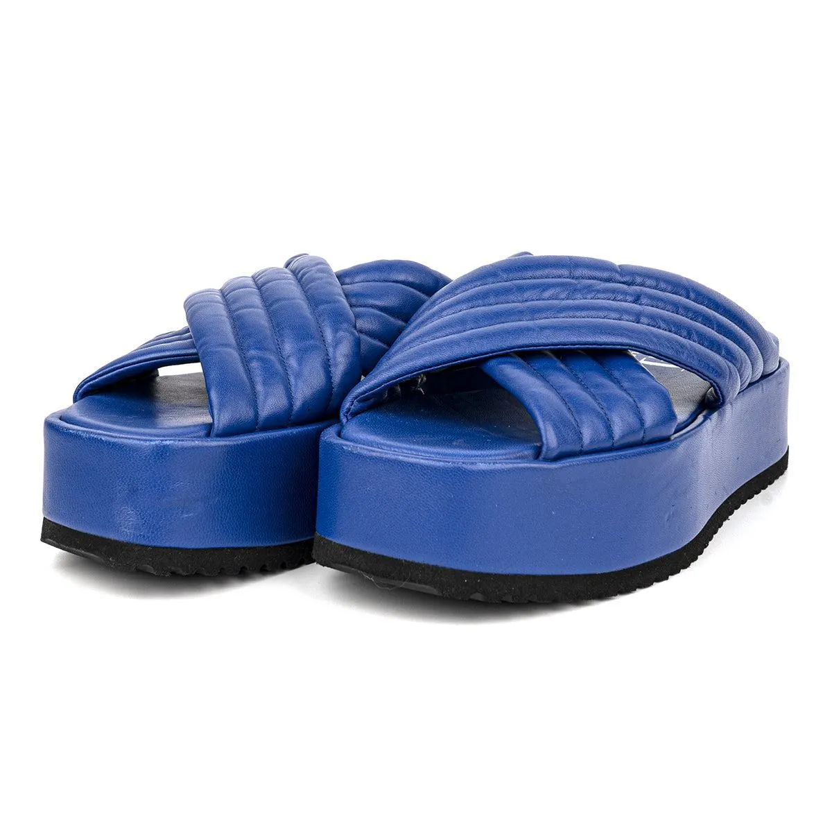 Agl ( Attilio Giusti Leombruni ) Attilio Giusti Leombruni Platform Sandals Leather Blue Colour For Women