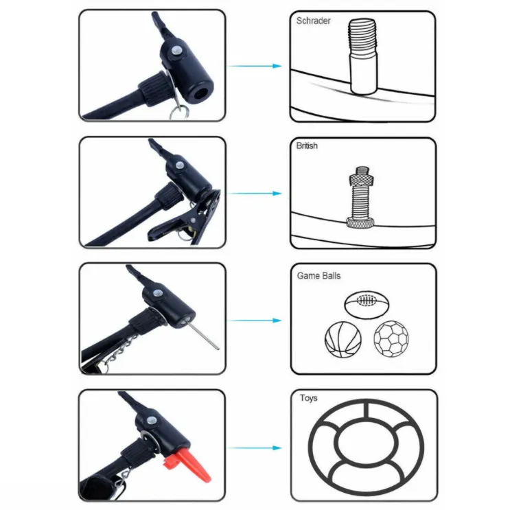 Air Pump Ball Basketball Tire Soccer Bike Inflator