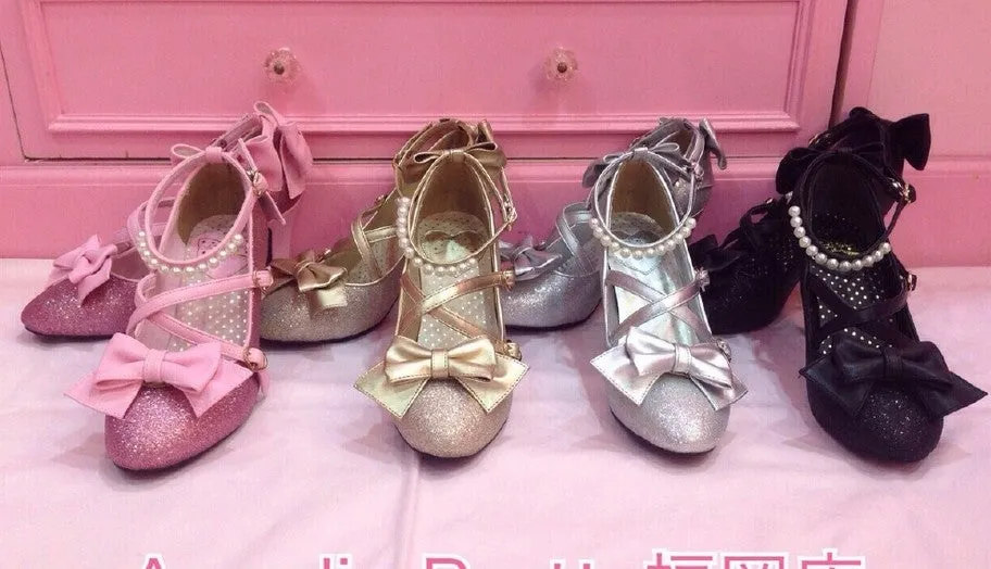 Antaina~Thin Heels Princess Lolita Shoes Size 33-36