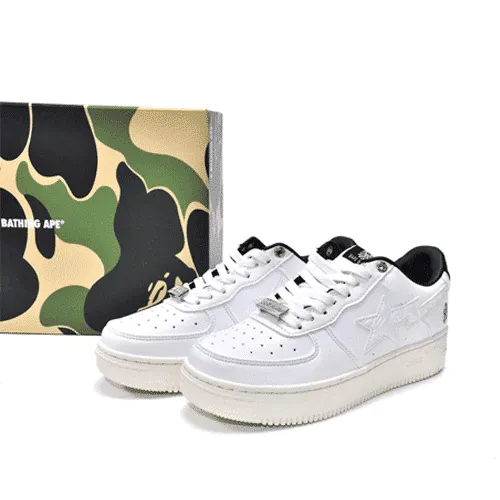 BAPE STA Low White Shoes