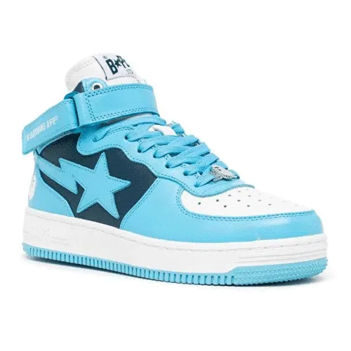 BAPESTA SAX Logo High Top Shoes
