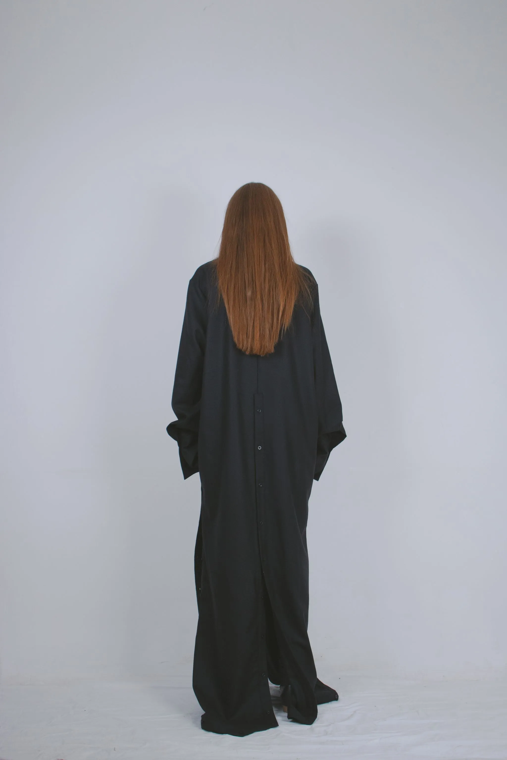 Black Wool Dual Shirt