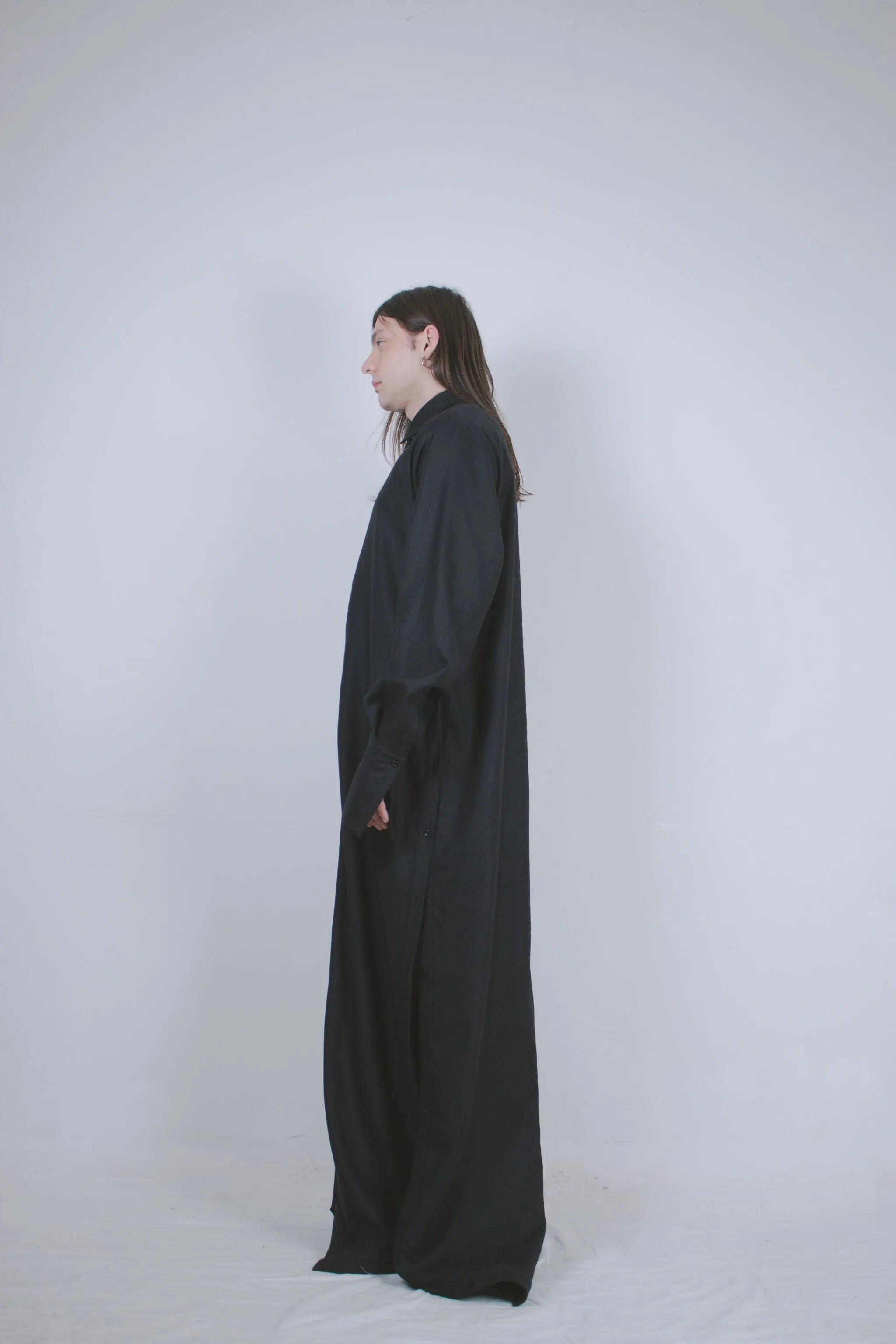 Black Wool Dual Shirt