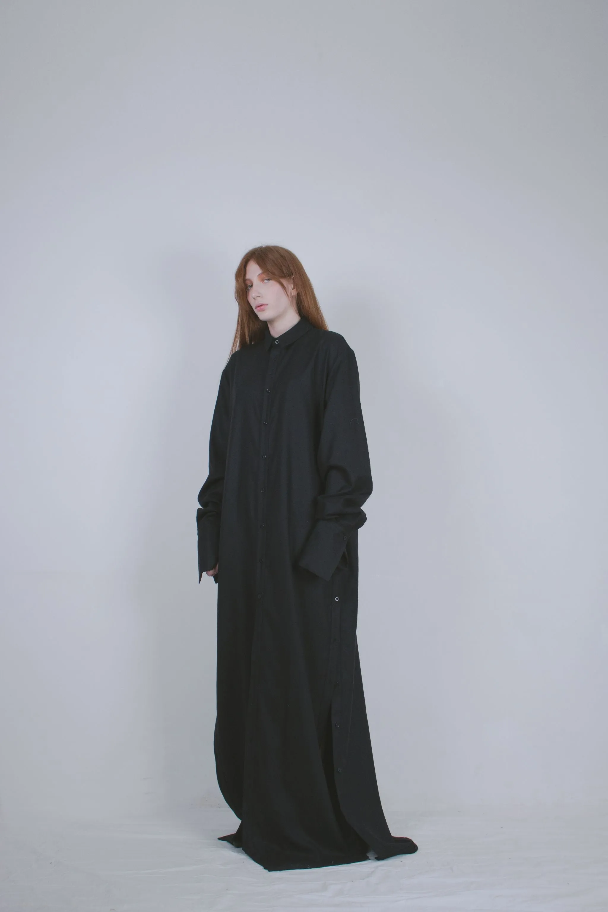 Black Wool Dual Shirt