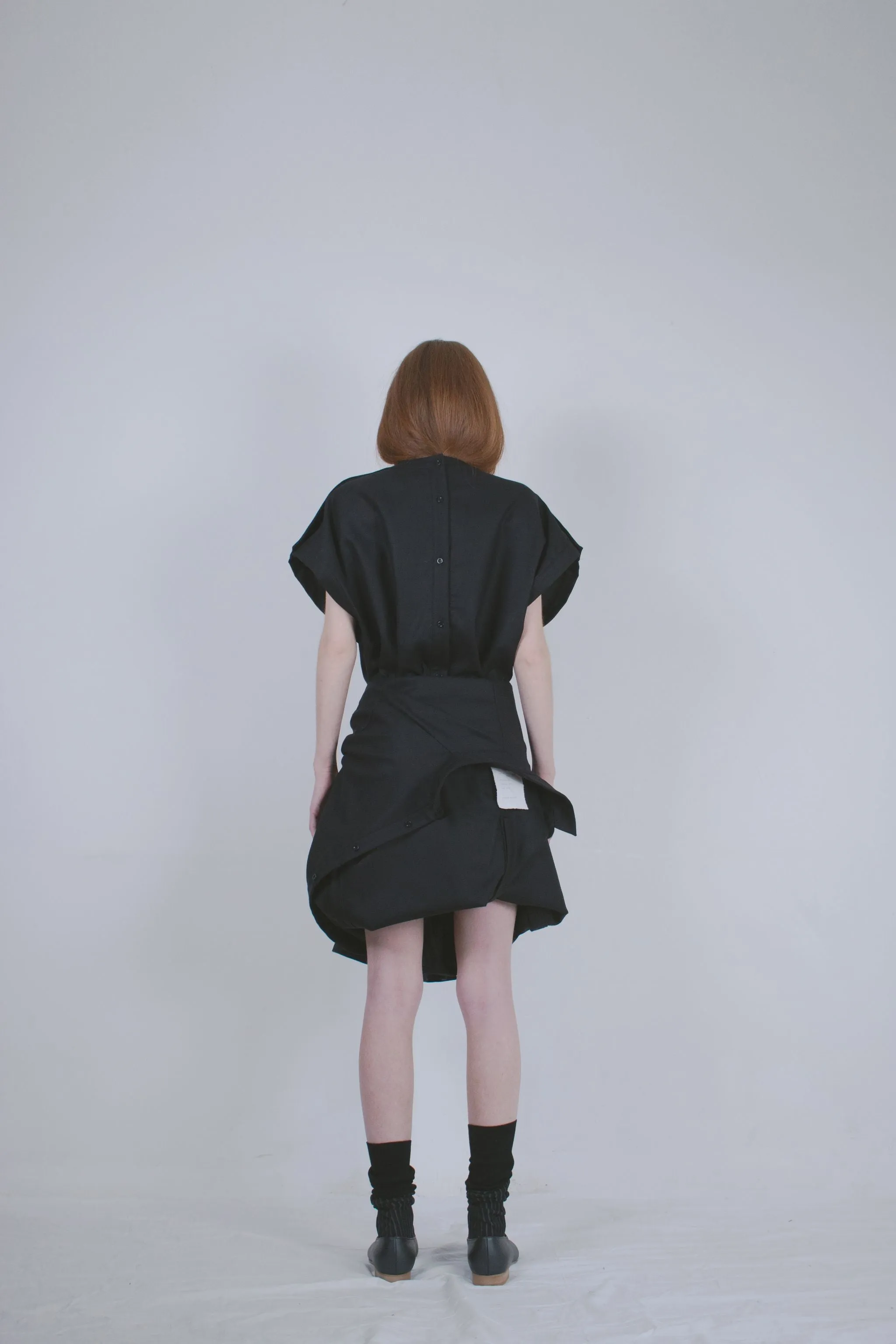 Black Wool Dual Shirt