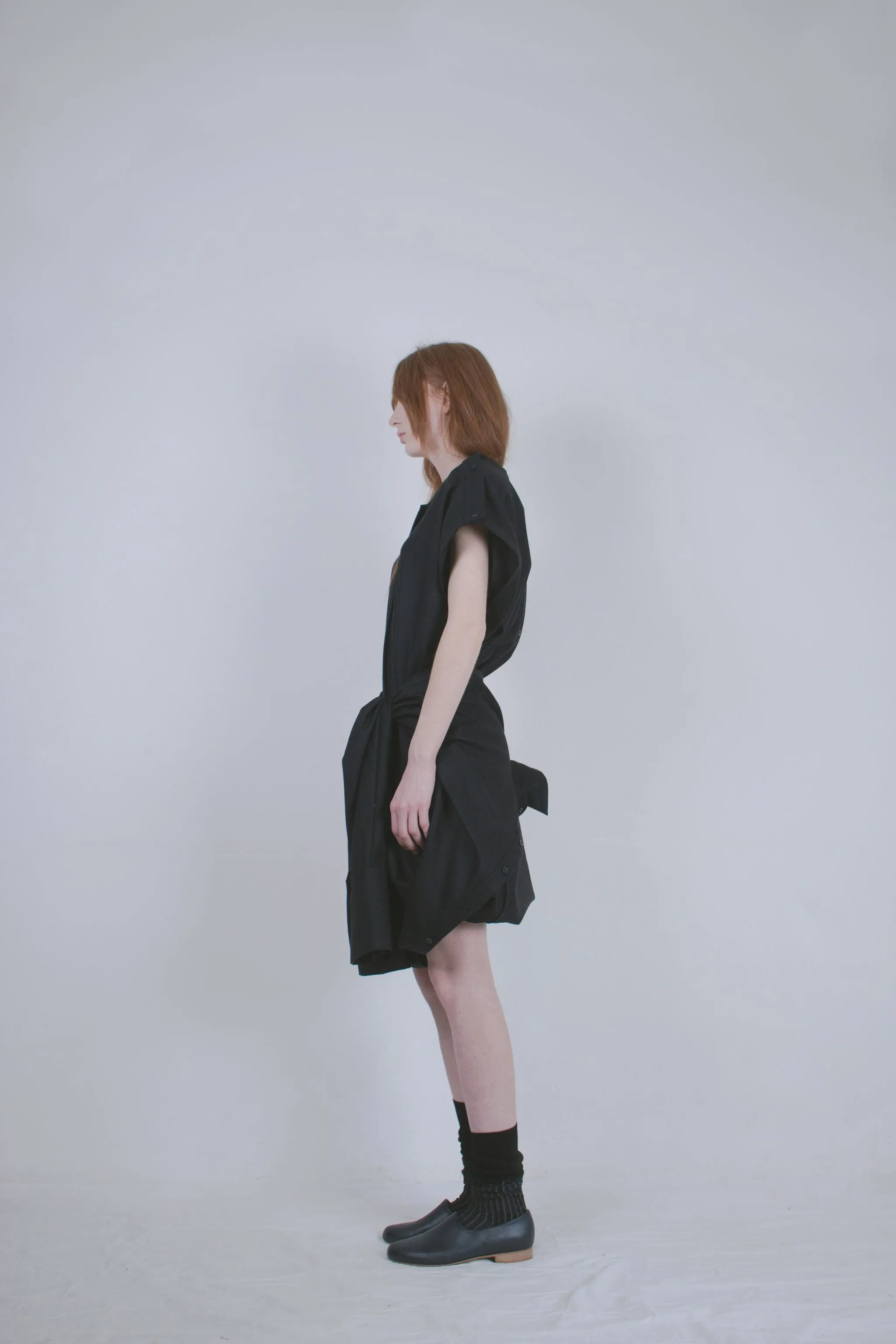 Black Wool Dual Shirt