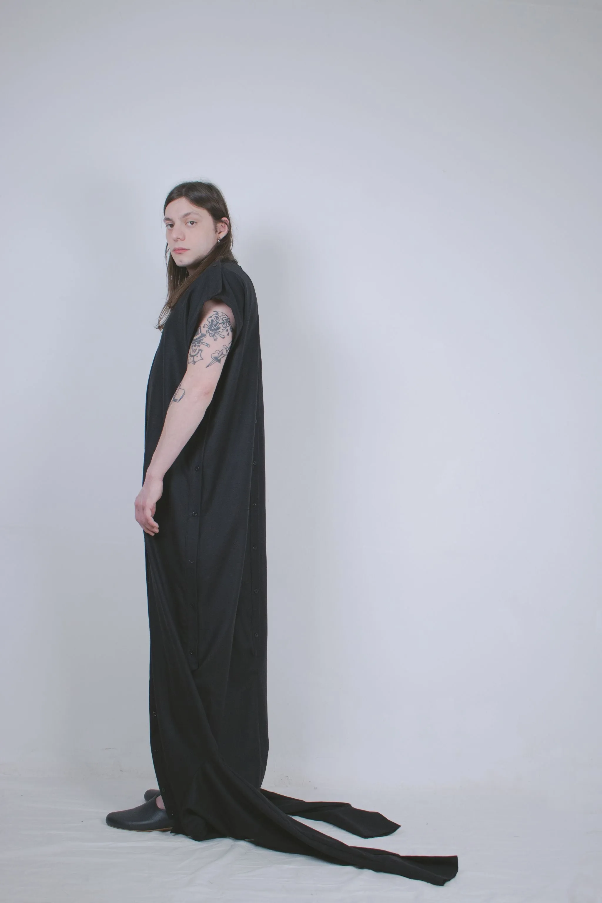 Black Wool Dual Shirt