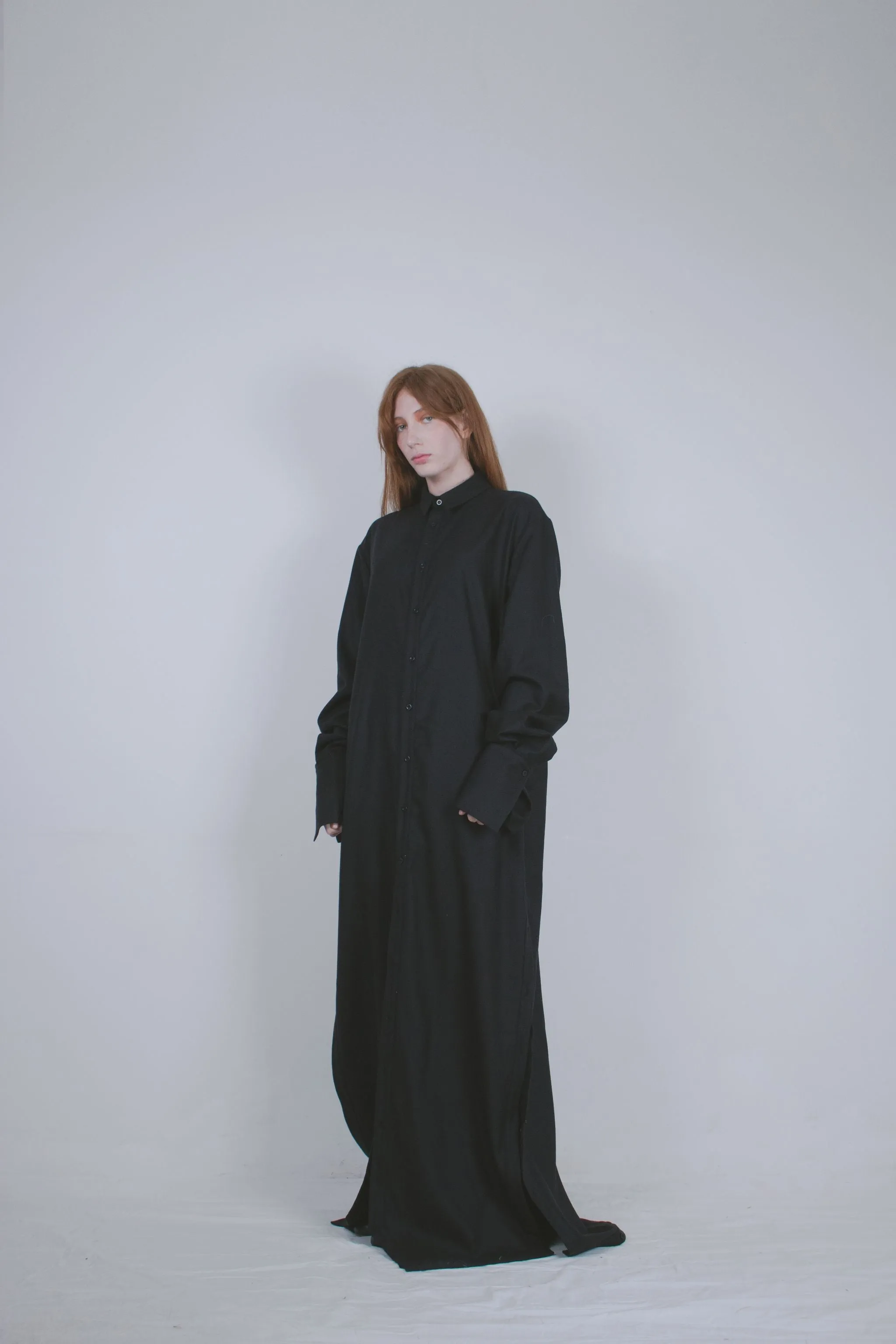 Black Wool Dual Shirt