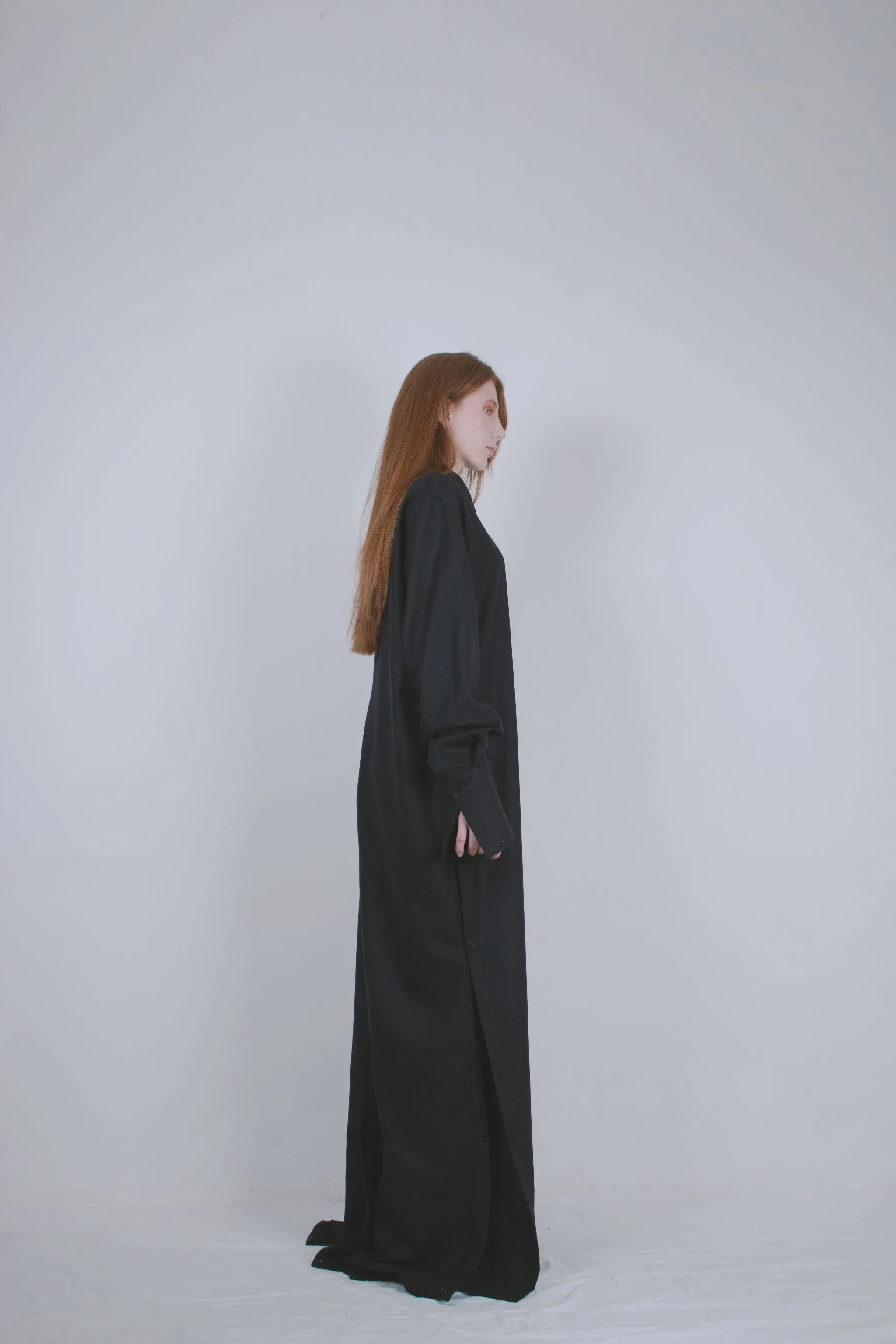 Black Wool Dual Shirt