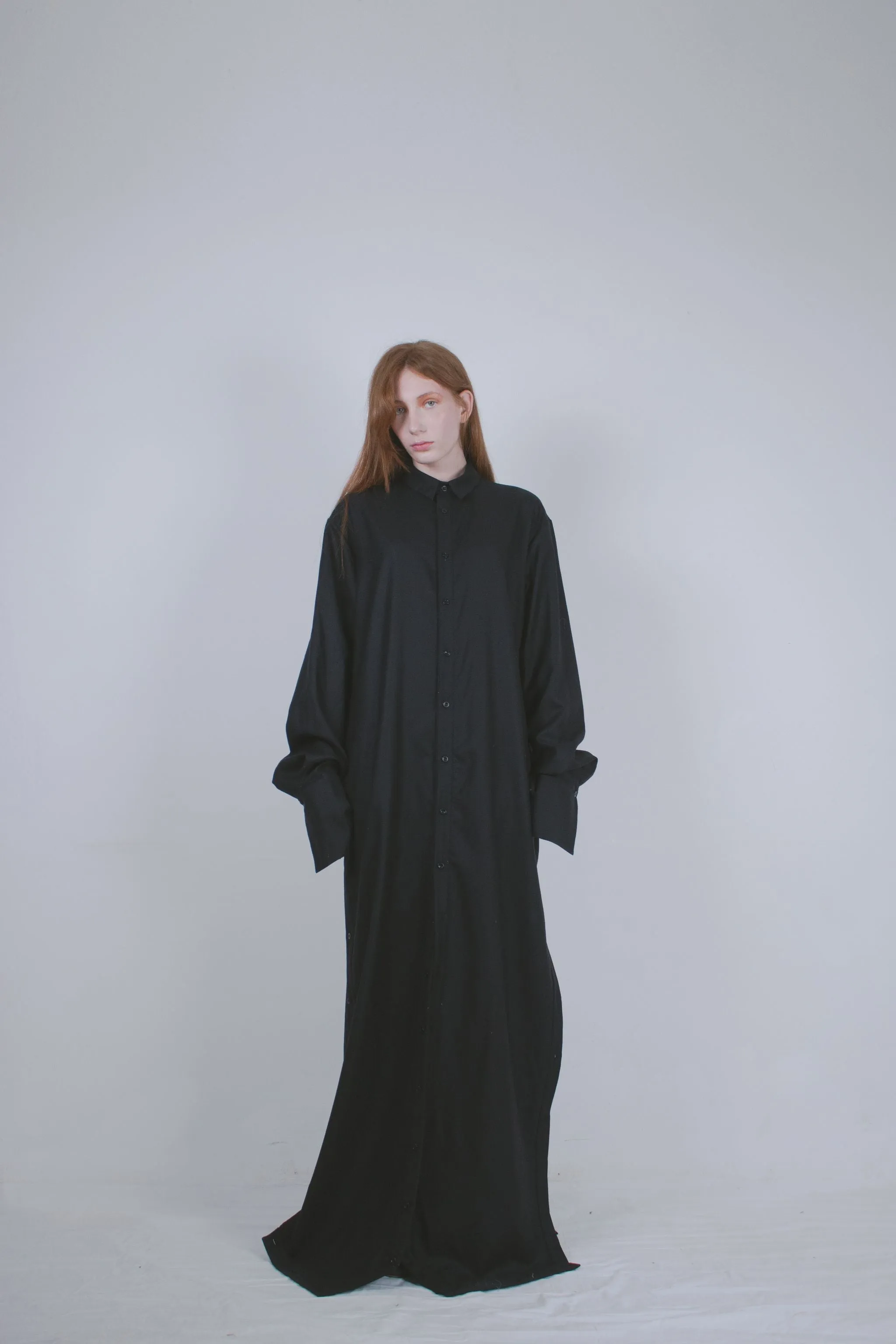 Black Wool Dual Shirt