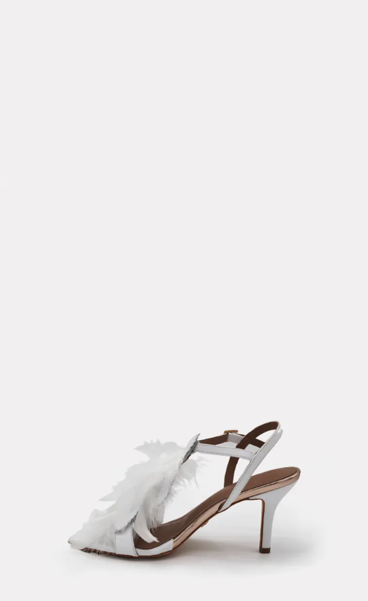 Blondish Feather Dream white Sandal for Women