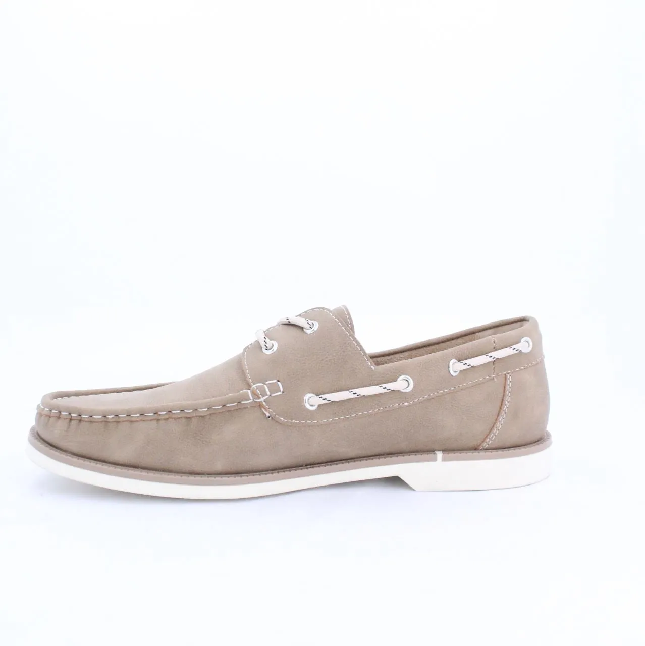 GROZER MENS BOAT SHOES-BEIGE