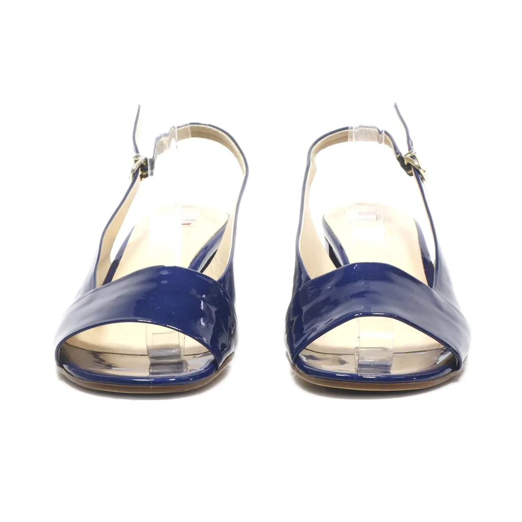 Hogl Peep Toe Leather Blue Colour For Women