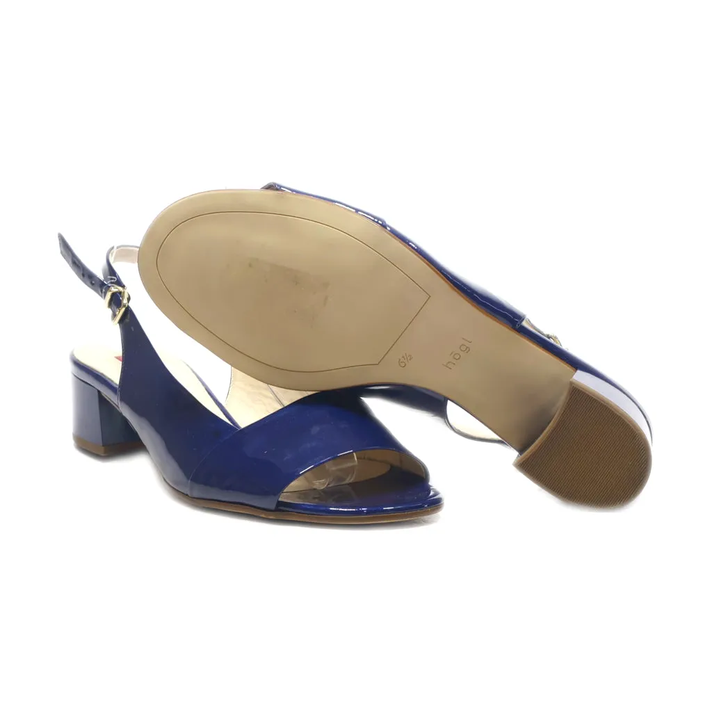 Hogl Peep Toe Leather Blue Colour For Women