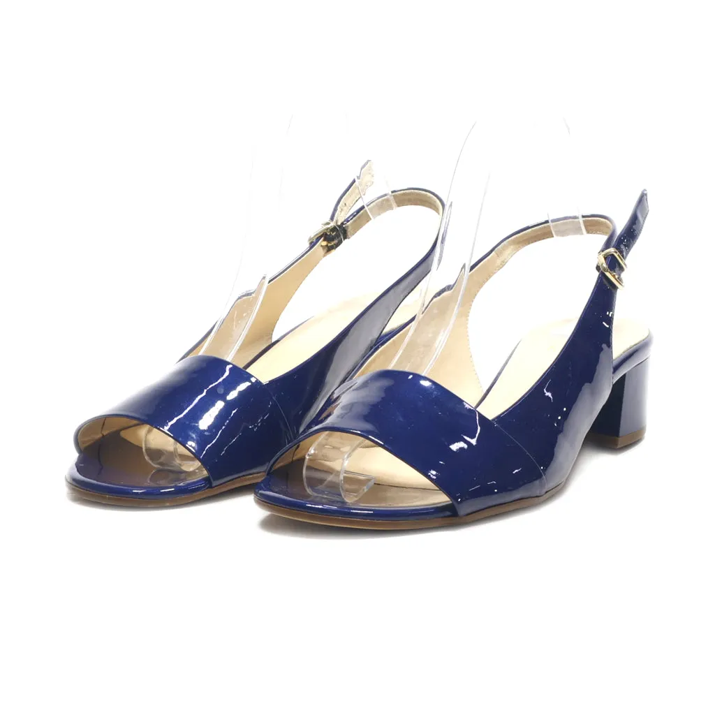 Hogl Peep Toe Leather Blue Colour For Women