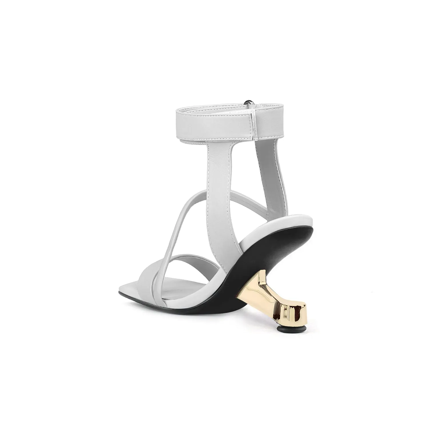 Intertwined Ankle Strap Sandals