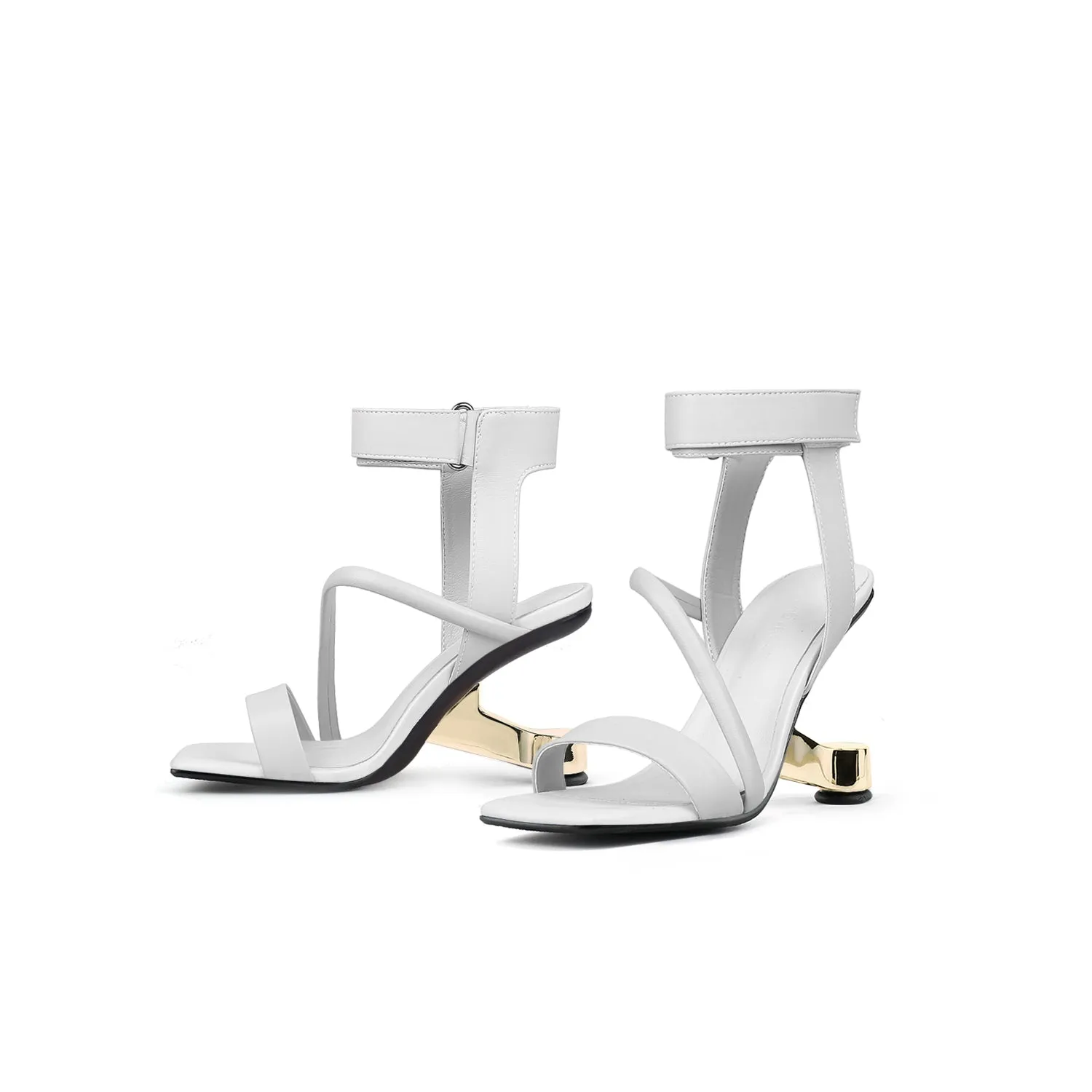Intertwined Ankle Strap Sandals