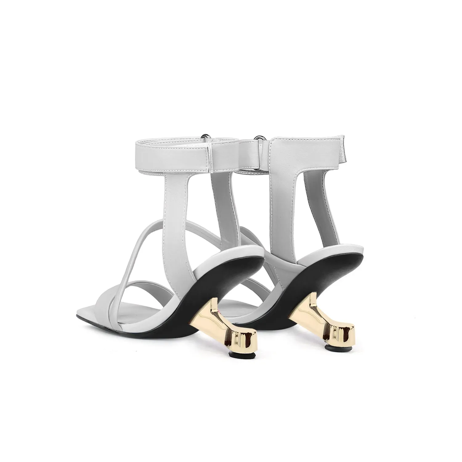 Intertwined Ankle Strap Sandals