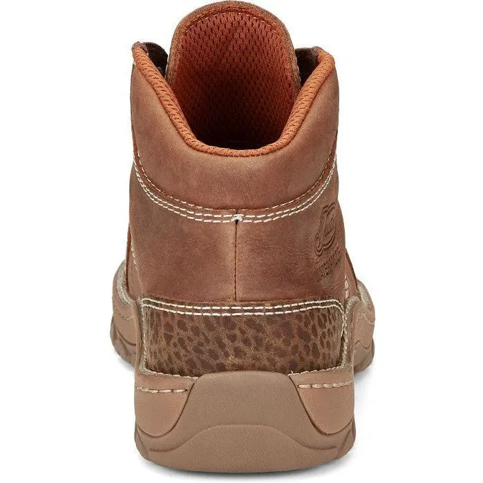 Justin Men's Corbett 5" Alloy Toe WP Western Work Boot -Brown- SE253