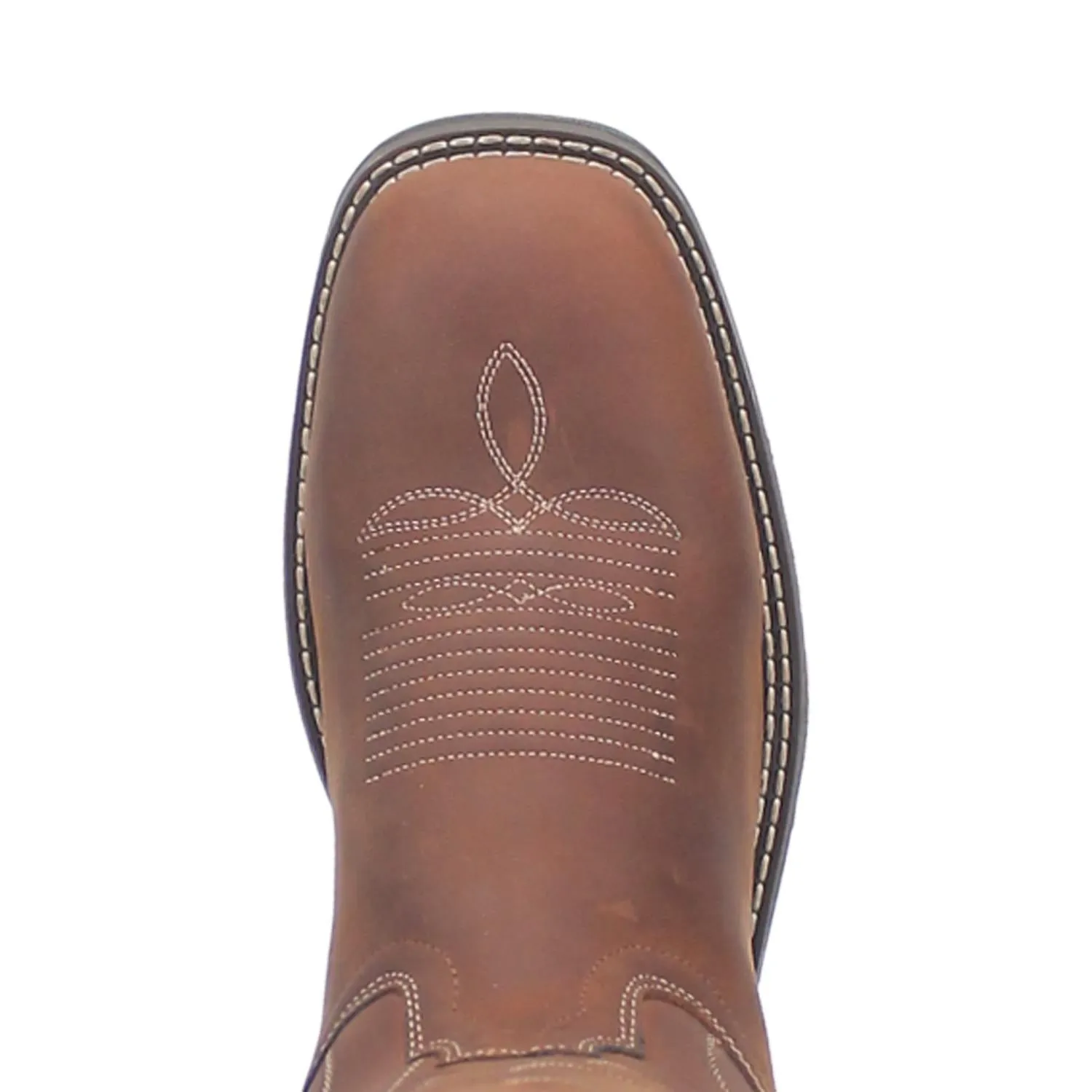 Laredo Brown Decker Broad Square Toe Work Boots for Men