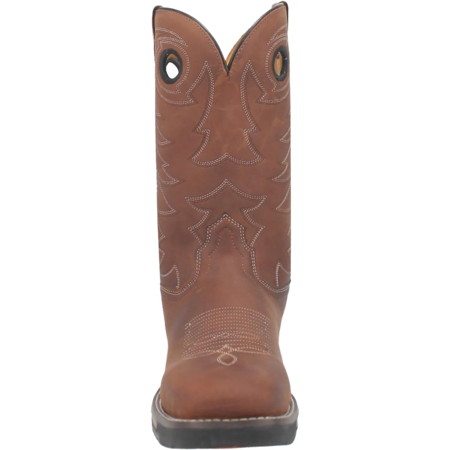 Laredo Brown Decker Broad Square Toe Work Boots for Men