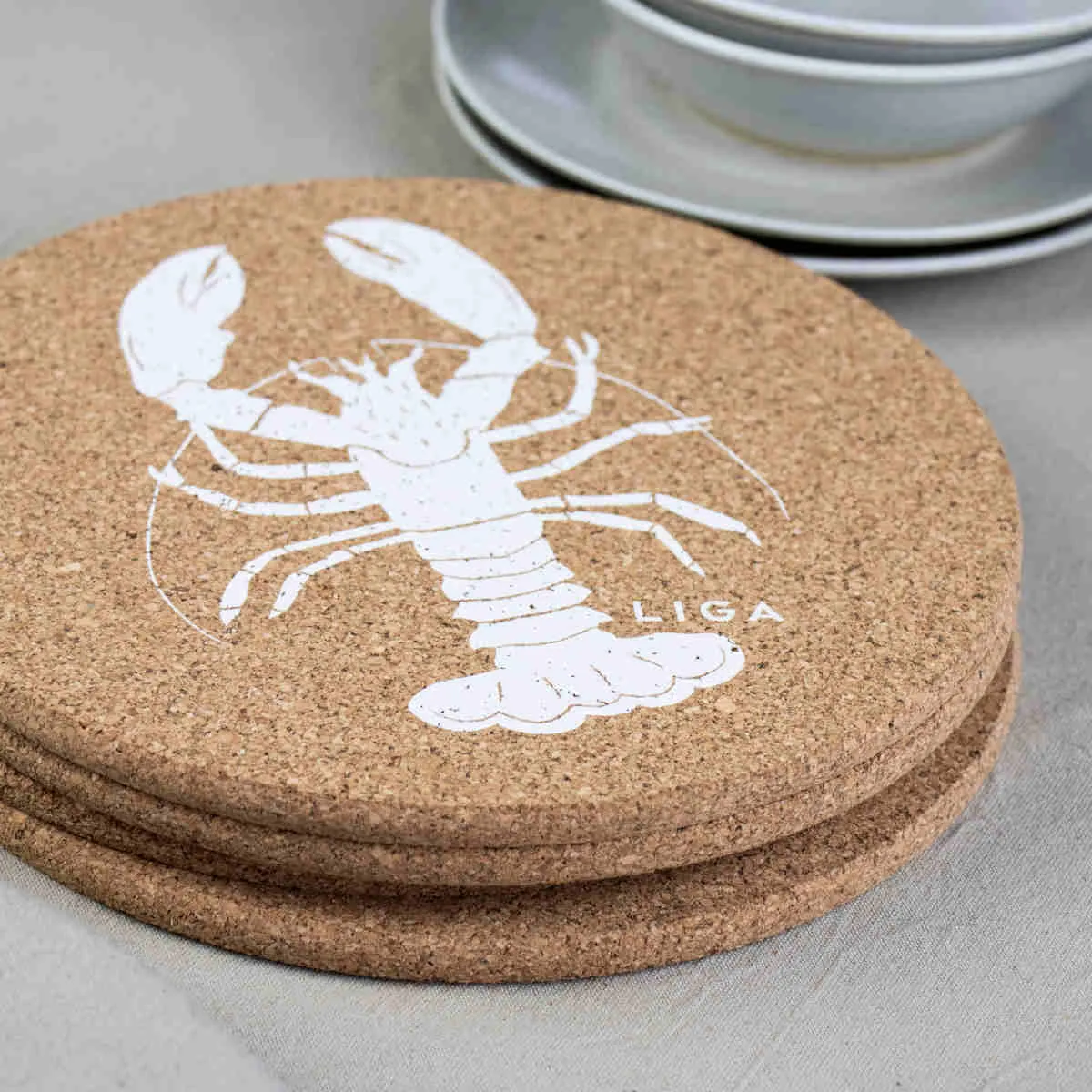 Liga Lobster Cork Placemat 25cm