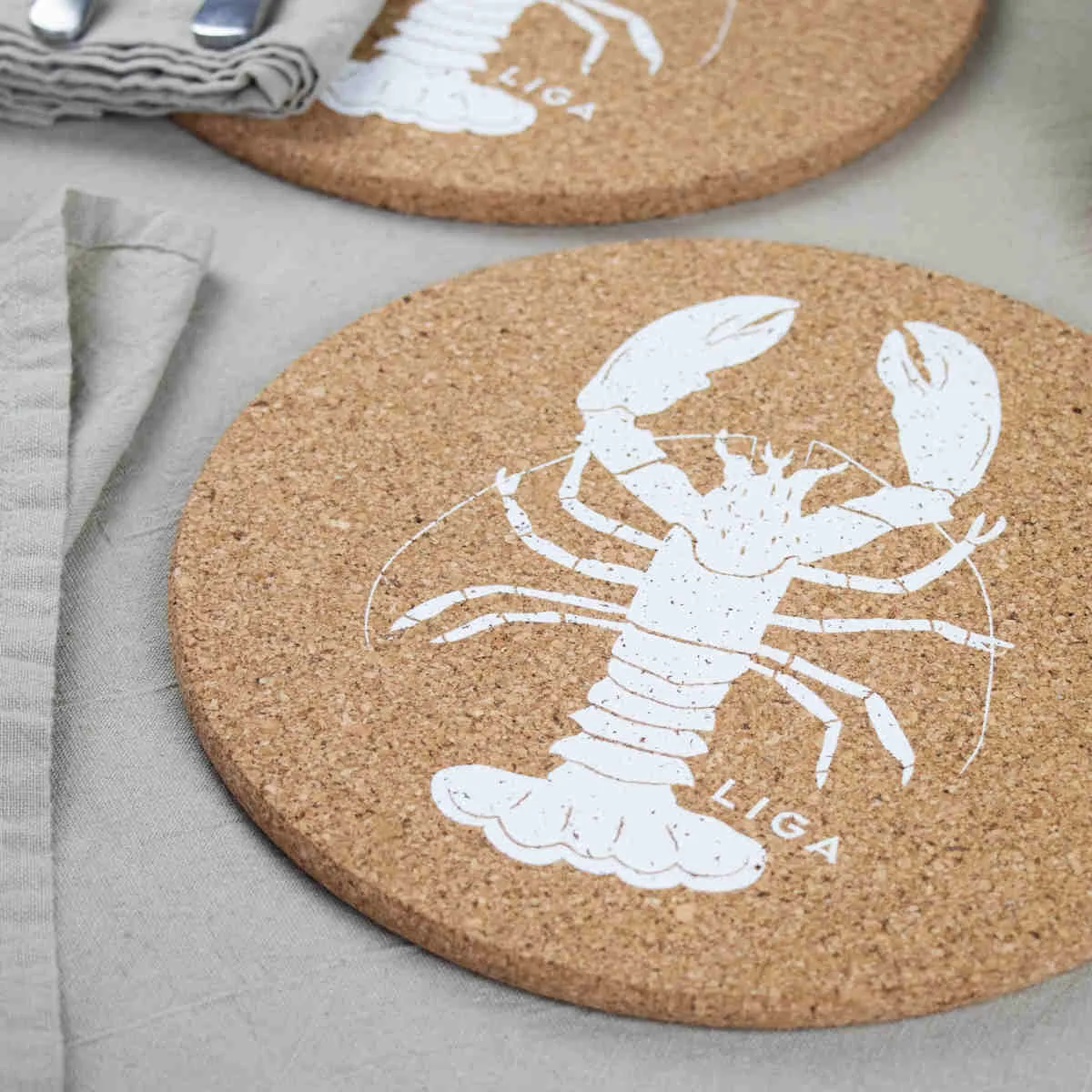 Liga Lobster Cork Placemat 25cm