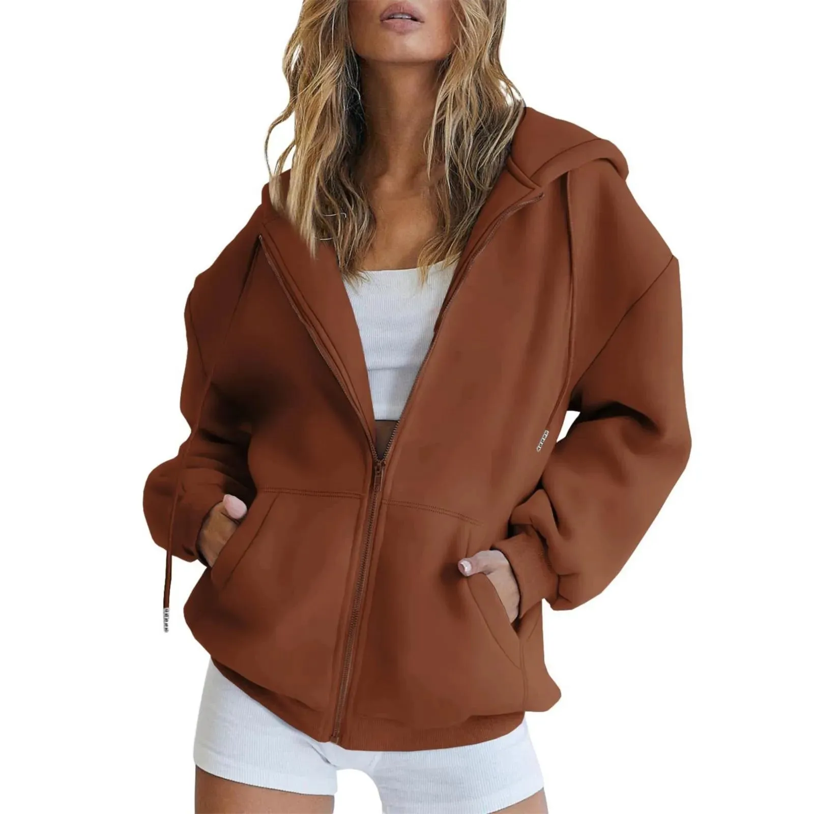 LVSANW Art Floral Printing Zip Up Hoodie Women Zipper Pullover Sweater Autumn Coat Zipper Jacket Women Tops Fashion Long Sleeves Hoodie