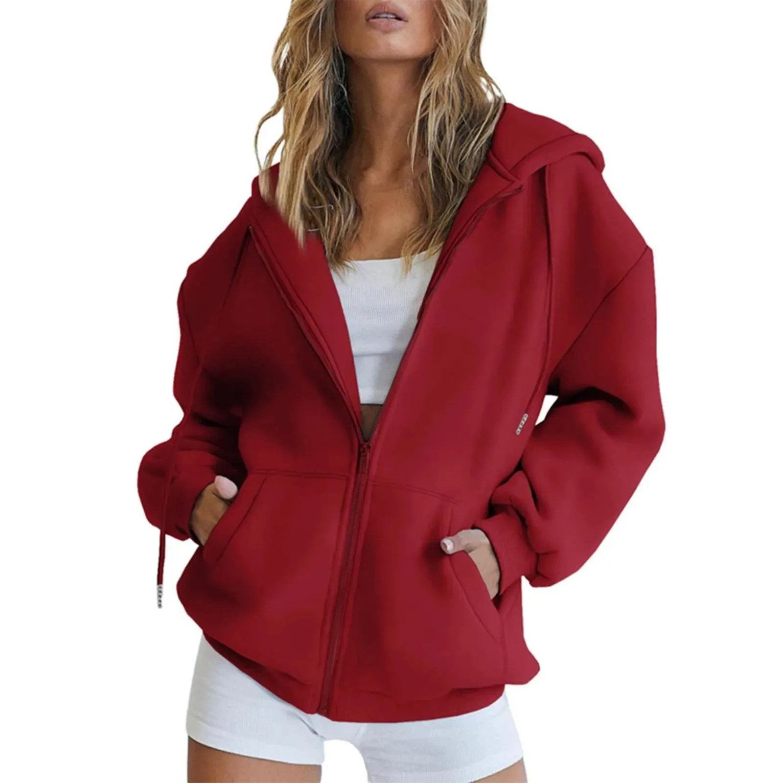 LVSANW Art Floral Printing Zip Up Hoodie Women Zipper Pullover Sweater Autumn Coat Zipper Jacket Women Tops Fashion Long Sleeves Hoodie