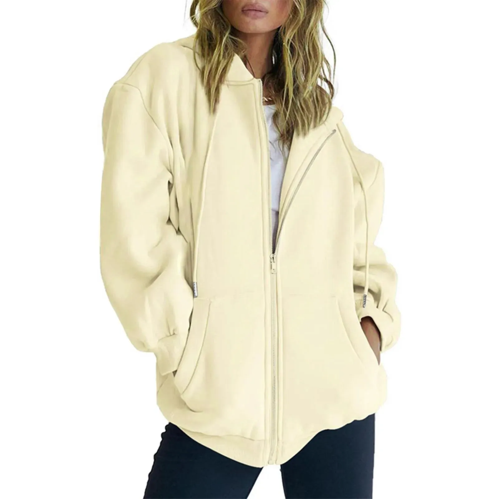 LVSANW Art Floral Printing Zip Up Hoodie Women Zipper Pullover Sweater Autumn Coat Zipper Jacket Women Tops Fashion Long Sleeves Hoodie