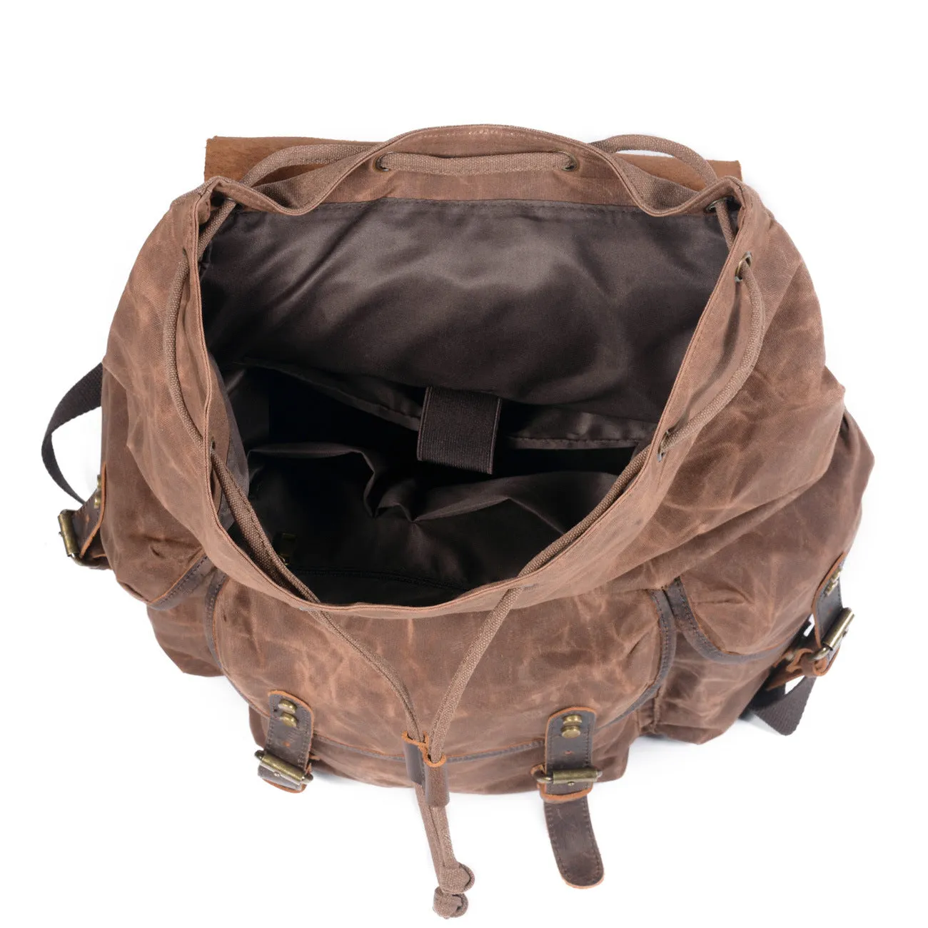 Men's Canvas Backpack Bag, Travel Bag Shoulder Bag Vintage Backpack Durable Casual Schoolbag Large Leather Bag For Gift
