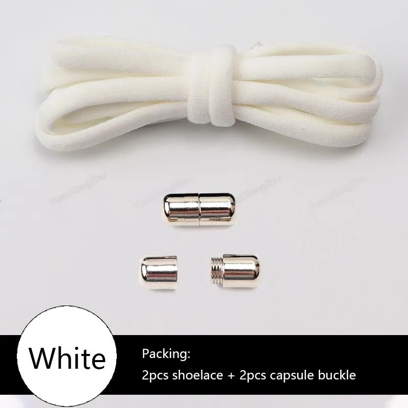 No tie Shoe laces Elastic laces Sneakers Round Shoelaces without ties Quick Shoelace for Shoes Kids Adult One Size fits All shoe