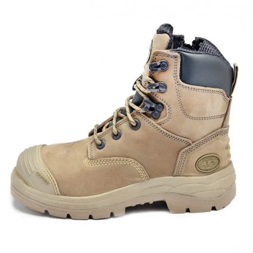 Oliver Side Zip - 8'' Work Boot-Stone